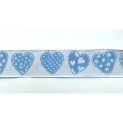 Nastro in cotone con cuori
