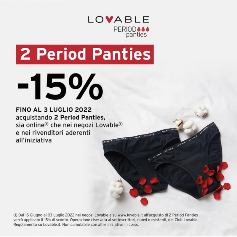 Sconto 15% su 2 slip Period Panties. Eccezionali!  Provale subito!!! Molto confortevoli!